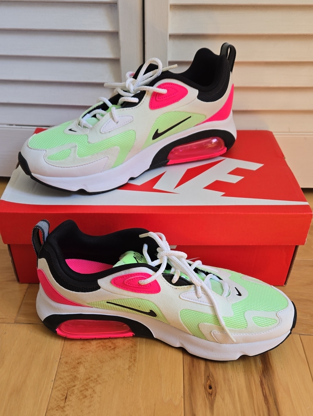 Nike Neon Pink & Mint Green Air Max 200 Style Sneakers